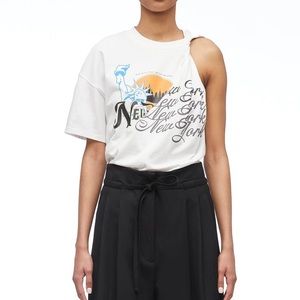 3.1 Phillip Lim WE ARE NY ONE SHOULDER TEE